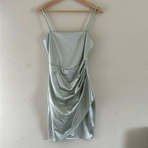 Windsor New classic satin slit Mini dress